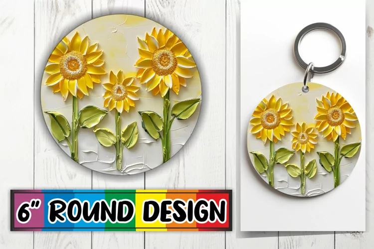 Petal Harmony: Sublimation Circle Design
