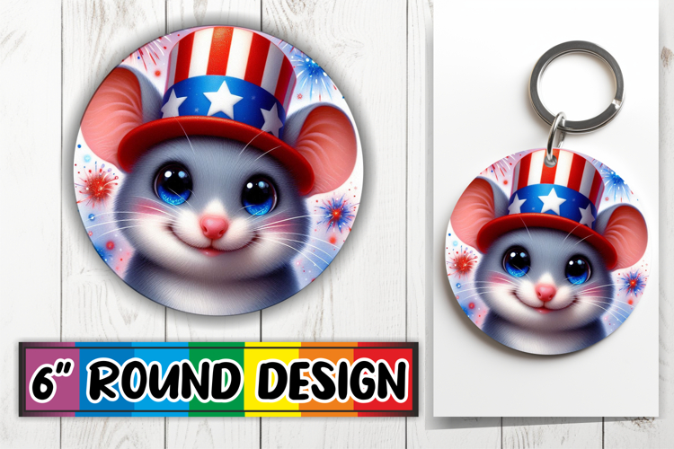 Blissful Car Coaster Round Style, USA Animals