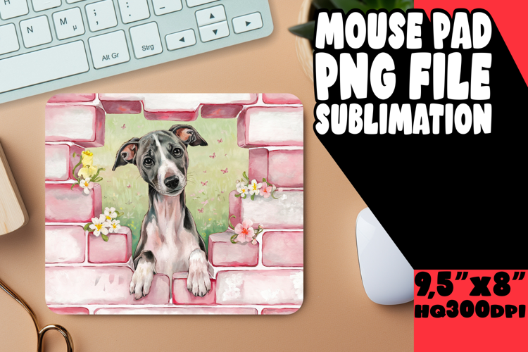 ENCHANTED MOUSE PAD SUBLIMATION STYLE, Cute Dog