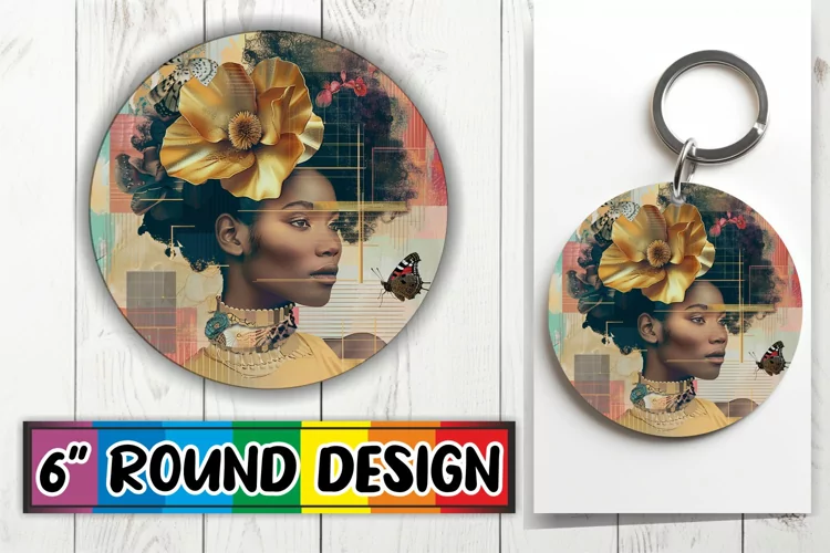 Tumbler Black Woman Artistic Wrap Abstract Design PNG