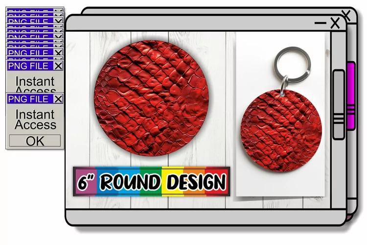 Quilted Effect Round Circle Sublimation
