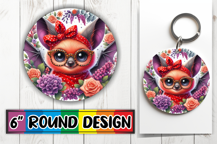 Unique Round Keychain Designs, Cute Animals
