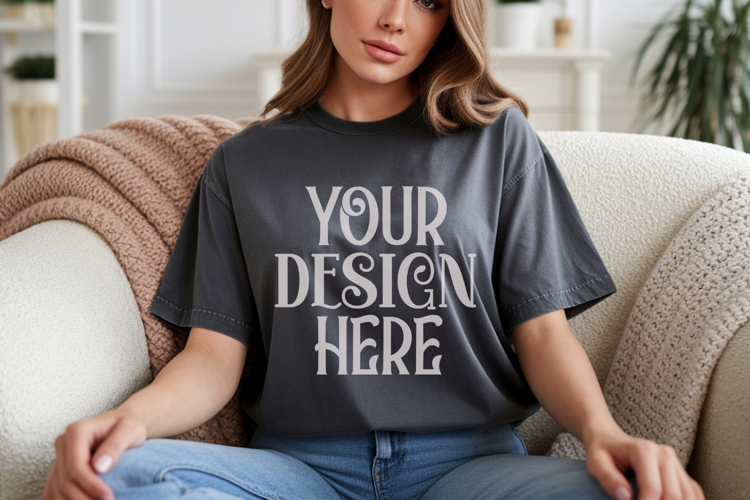 Pepper Comfort Colors 1717 T-shirt Mockups,1717 Mockups