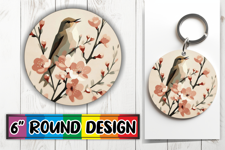 Radiant Car Coaster Circle Design, Birds