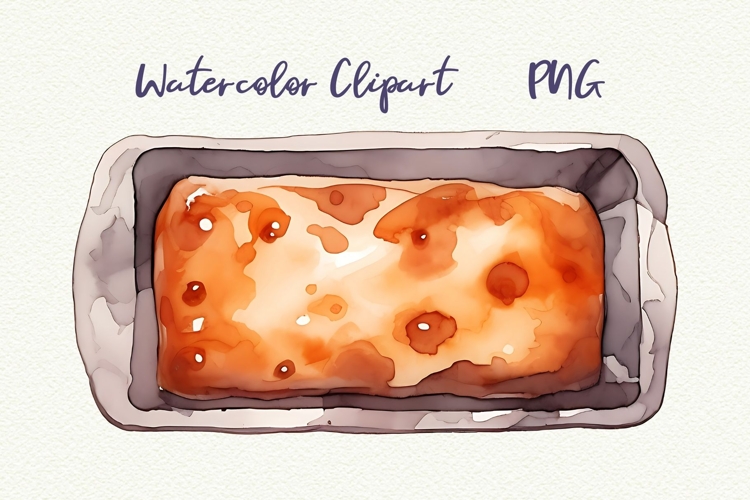 Banana Bread Baking Tray Sublimation Baking PNG