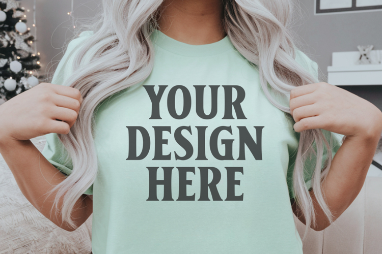 Bay Christmas Comfort Colors 1717 Mockups, CC 1717 m