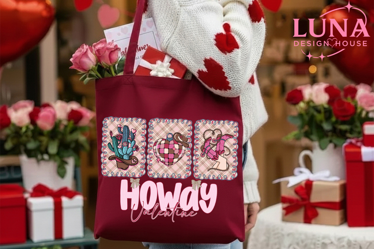 Howdy Valentine Png, Western Valentine Png, Pink Valentine