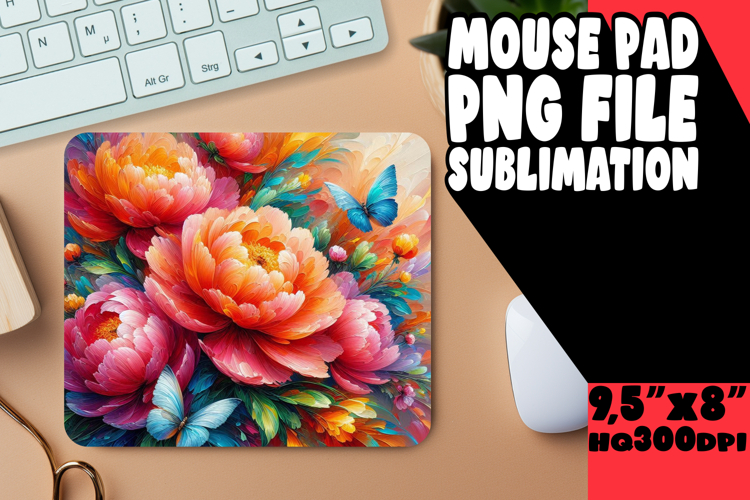Radiant Desk Mat Sublimation, Flowers