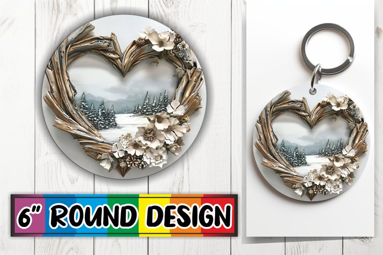 Serene Summer Breeze Sublimation Woodland Bliss,Keychanin example image 1