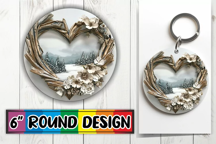Serene Summer Breeze Sublimation Woodland Bliss,Keychanin