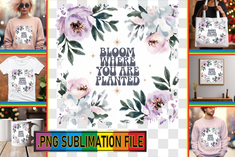 Elegant PNG TSHIRT Gift Ideas, Flower Quote