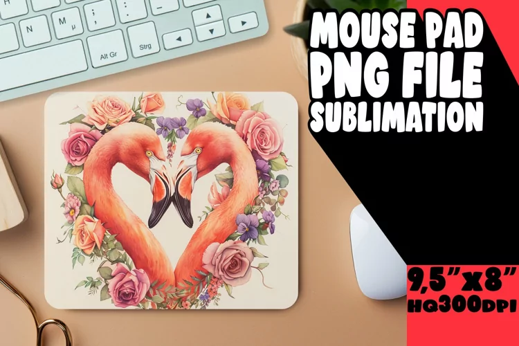 Sunset Splendor Flamingo Mouse Pads
