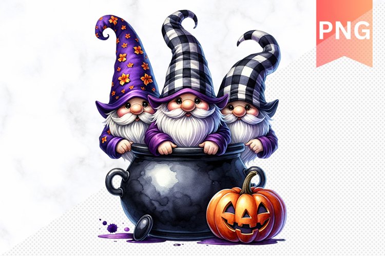 Halloween Gnome Sublimation - Clipart PNG Design