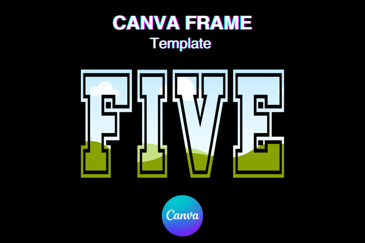 FIVE Canva Frame Number Varsity Family Sport Shirt Design