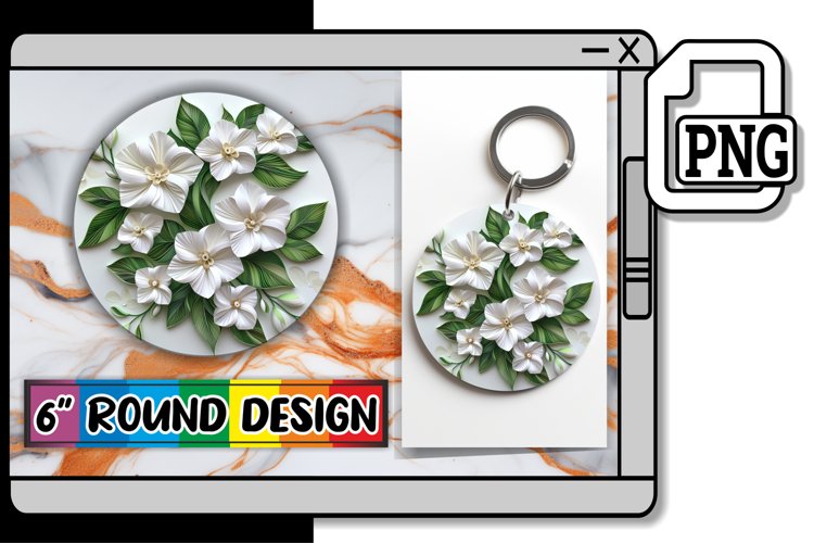 Stylish 3D Petal Keychain & Coaster example image 1