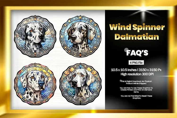 Dalmatian Wind Spinner Sublimation - 04 Variation