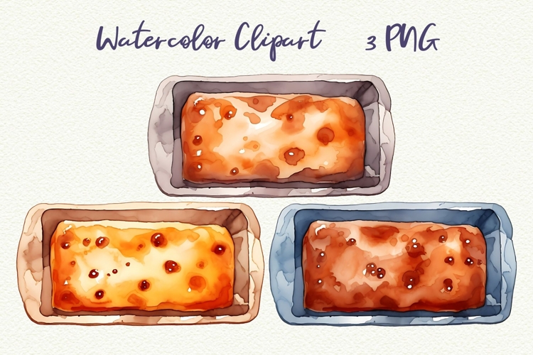 Banana Bread Baking Tray Sublimation Baking PNG
