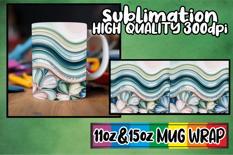 Playful dreams sublimation mug wrap, Pattern