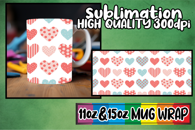 Wonderful morning sublimation 11oz 15oz mug wrap, Valentine