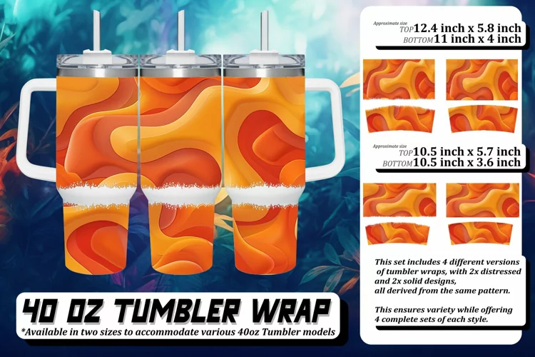 Vibrant Abstract Tumbler Art