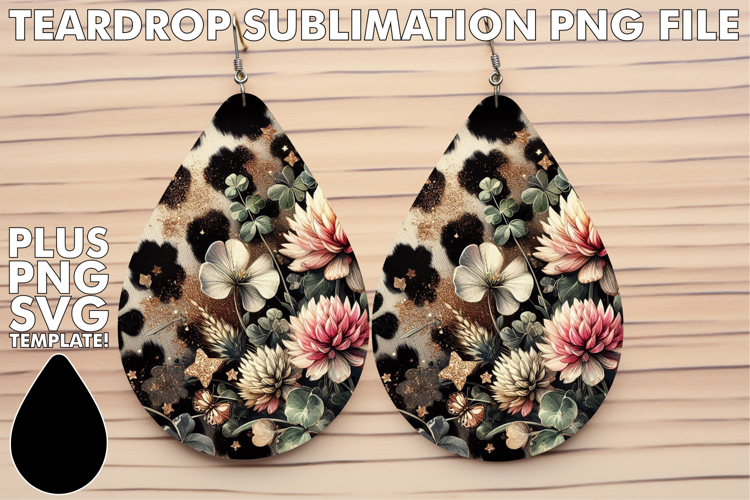 Cozy Teardrop Earrings GIFT PNG, Leopard Prints