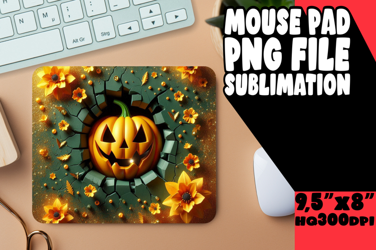 JOYFUL DESK PAD SUBLIMATION ART, 3D Pumpkin