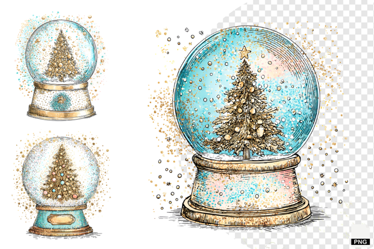 Doodle Style Christmas Clipart