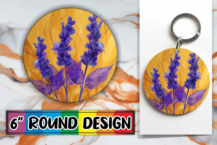 Petal Power: Sublimation Circle Keychain & Car Coaster