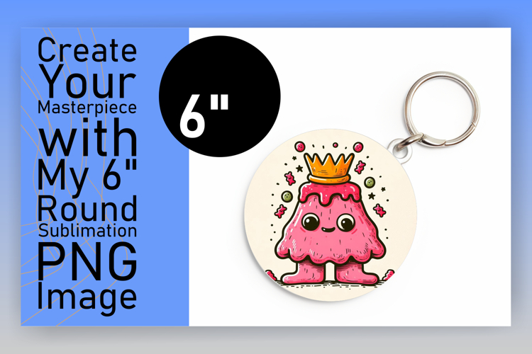 Glamorous Circle Design for Sublimation , Monster