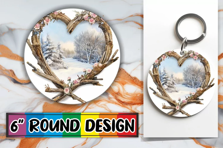 Woodland Elegance Circle Design Sublimation Floral