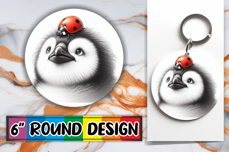 Timeless Round Keychains PNG, Cute Animals