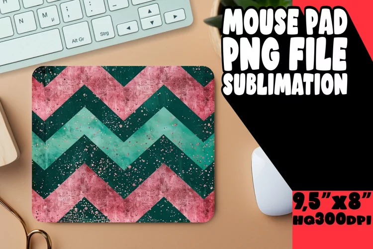 Sparkly Glittery Stripes Mouse Pad