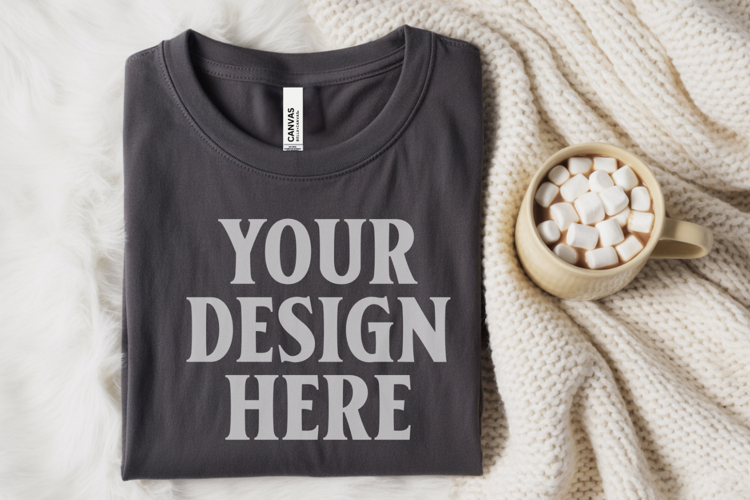 Black Tshirt Mockup Image 22