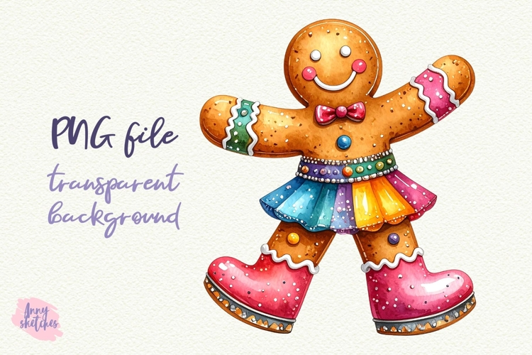 Gingerbread Cookie Clipart Groovy Disco PNG