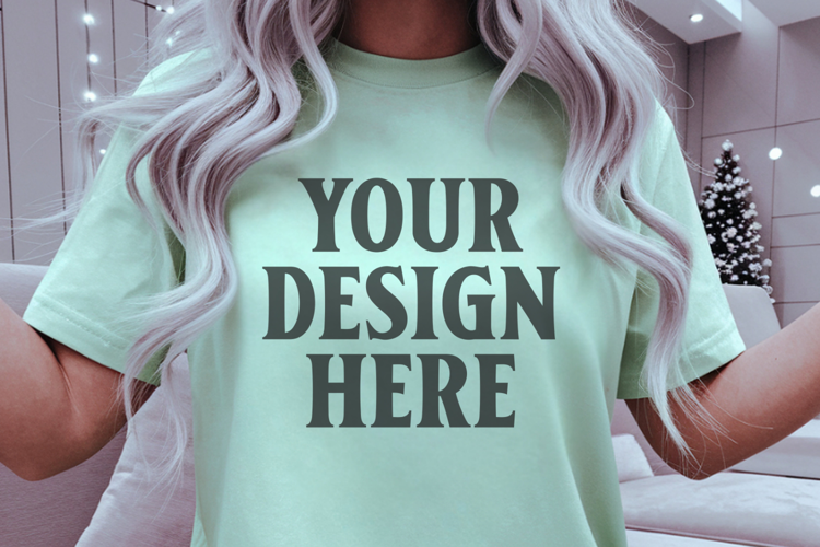 Bay Christmas Comfort Colors 1717 Mockups, CC 1717 m