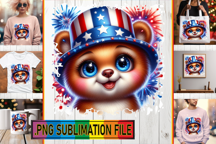 Joyful TOTE BAG Gift Ideas PNG, USA Animals