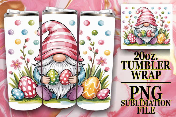 Joyful Memories 20oz tumbler wrap, Easter Gnomes