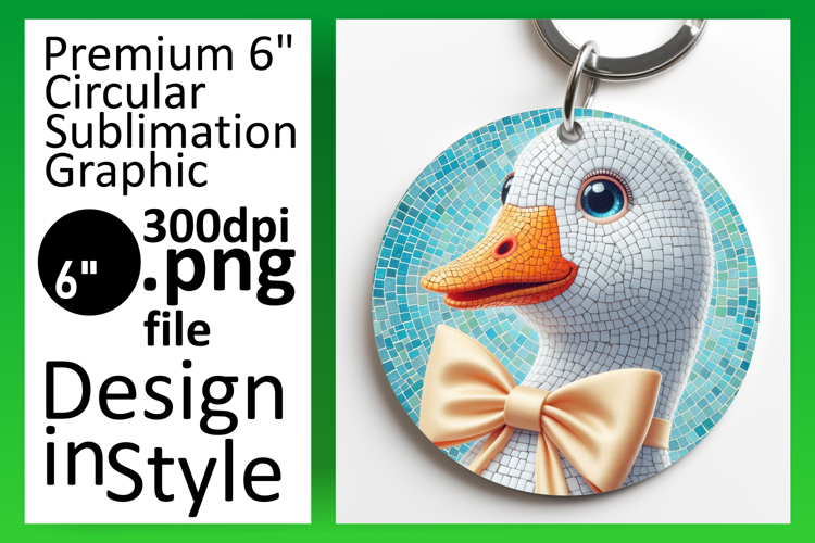 Bright Round Design Coaster PNG , Goose