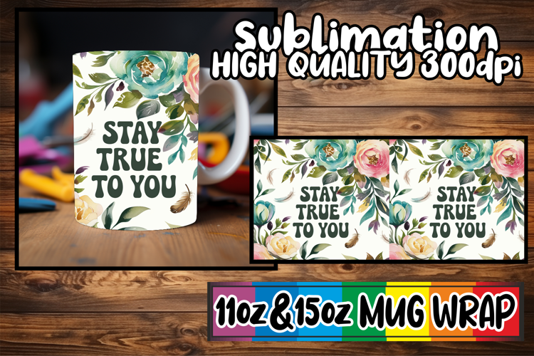 Timeless beauty 11oz 15oz sublimation wrap, Flower Quote