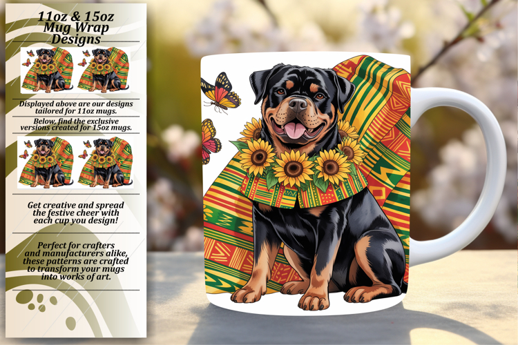 FASHIONABLE PNG for 15oz Mug Wrap , Cute Dog
