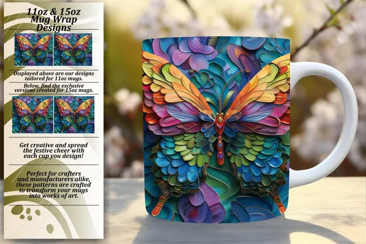 Enchanting Springtime Beauty: 3D Mug Wrap