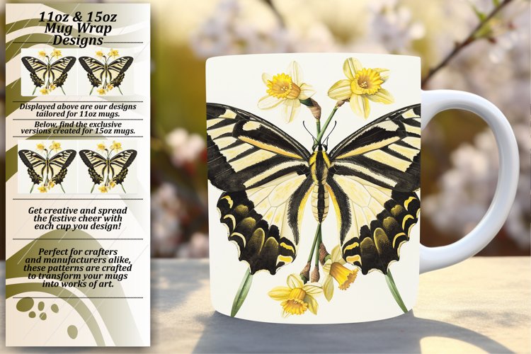 Springtime Harmony: Butterfly Mug Compilation - 11oz & 15oz example image 1