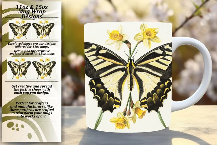 Springtime Harmony: Butterfly Mug Compilation - 11oz & 15oz