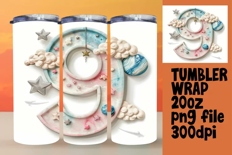 Celestial Illumination: Sublimation Tumbler 20oz Art