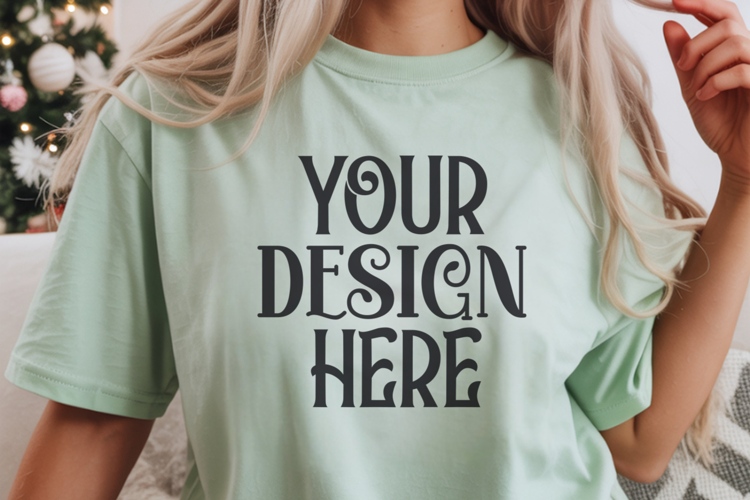 Bay Comfort Colors 1717 Christmas Mockup, CC 1717