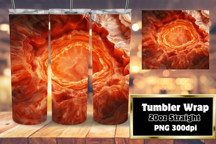 3D Geode Agate Glitter Tumbler Wrap 20oz