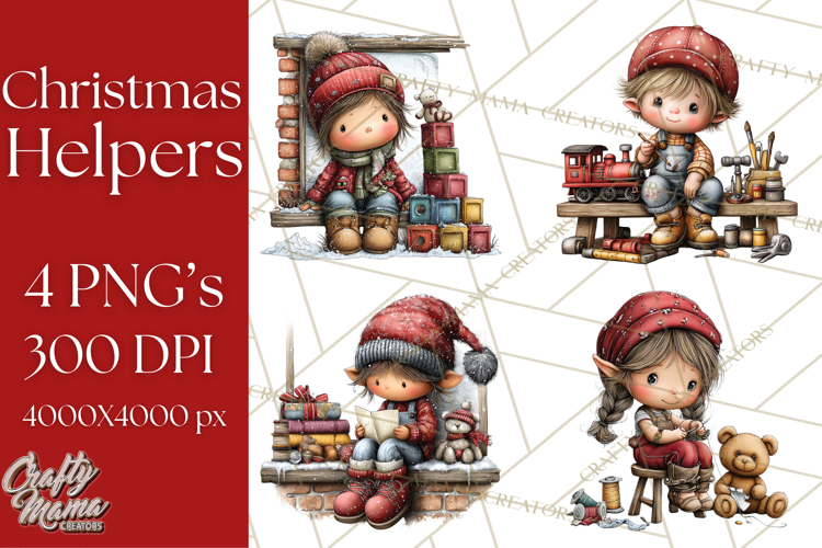 Christmas Elf Clipart Santa’s Workshop PNG