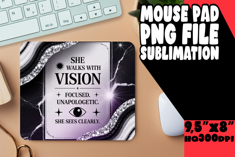 Cheerful Mouse Mat Sublimation Style, Religious