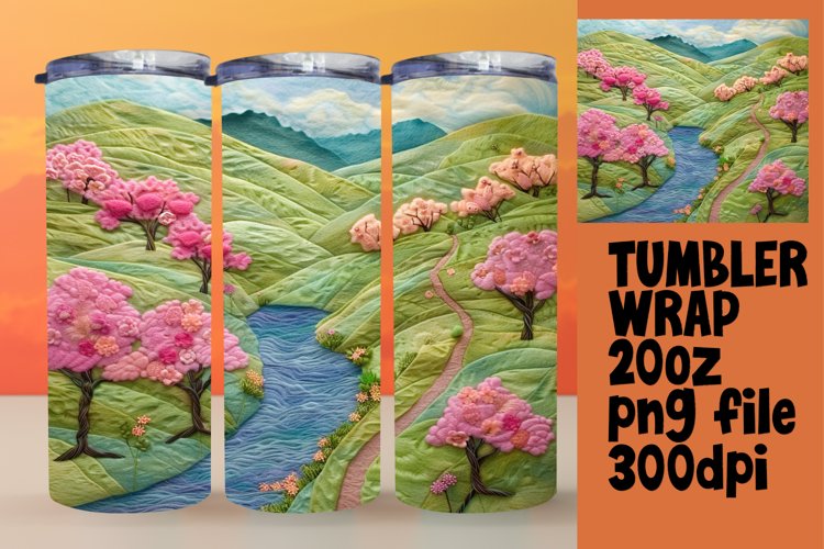 Fresh 3D Summer Landscape Tumbler Wrap