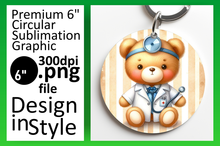 Vibrant Round Design Car Coaster PNG , Teddy Bear